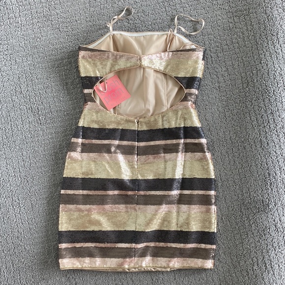 Striped sequin mini dress - Picture 3 of 3